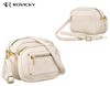 Set: handbag + pouch made from pebbled eco-leather PU R-KP-16-A19 Beige