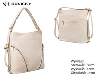 Torba damska i plecak miejski w jednym ze skóry ekologicznej PU R-KP-18-A19 Beige