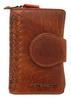 Women's wallet made of natural leather PTN WD1-VLCN Cognac