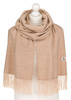 Large Women's Scarf with Fringes Peterson PTN SPV73 Khaki