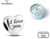 Srebrny charms Serce I LOVE YOU marki PETERSON CHP-004