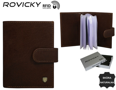 Skórzane etui na dokumenty TW-04-RVT-2329 D.Brown