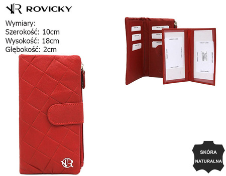 Portfel damski skórzany R-N18-SCW Red