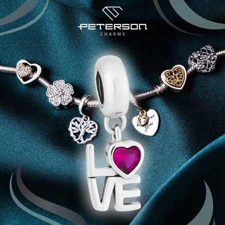 Srebrny charms LOVE PETERSON CHW-002