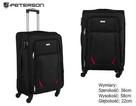 Walizka PTN 5219-S Black+Red