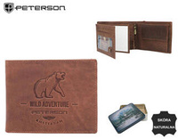 PETERSON PTN N992-BE-BEAR RFID leather wallet