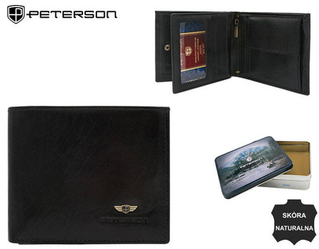 Peterson portfel skórzany PTN N01- VT BLACK