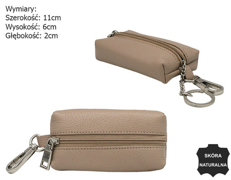 Skórzane etui na klucze SKL-001-NDM D.Beige