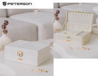 A jewelry box made of eco-leather PTN SZK-06 White