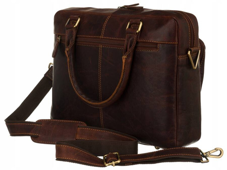 Torba skórzana PTN LP-2373-COM Cognac