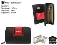 PTN KA-28 Leather Wallet Black+Red