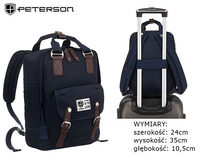 Plecak z poliestru PETERSON PTN 2023-6 Navy