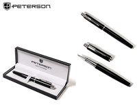 Pen with Cap in Gift Box Peterson PTN 222 Black-silver