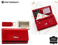 Gift Set: Leather Wallet and Keyring Peterson PTN SET-D-68-KCS RED