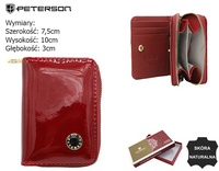 Women's wallet patent Saffiano leather PTN PH33-1-SAF Red