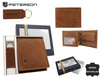 Leather wallet & key ring set PETERSON PTN SET-M-N994-CHM