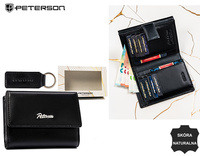 A two-piece gift set: wallet and keychain Peterson PTN SET-D-66-KCS BLACK