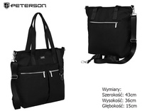 A women's shoulder shopper bag PTN CTY-05 Black