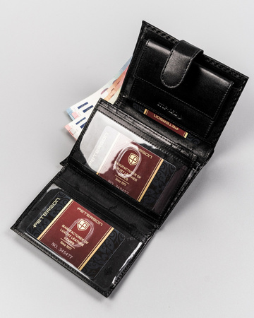 Leather wallet PTN 348Z-CA-6648 BLACK