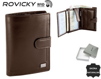 Leather wallet RFID ROVICKY PC-104L-BAR