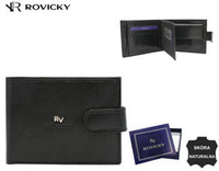 Portfel skórzany RFID ROVICKY RV-7870-9-BCA