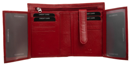 WOMEN'S leather wallet RD-05-GCL-NL Red