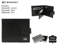 Portfel męski skórzany PC-107L-NBAR Black