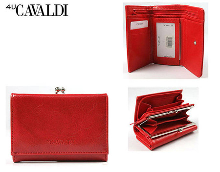 Leatherette women's wallet F18-023-5386 Red