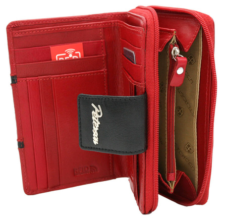 PTN KA-28 Red+Black leather wallet