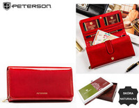 Leather wallet RFID PETERSON PTN 421077-SAF