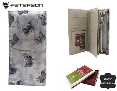 Leather wallet RFID PETERSON PTN 421431-BF