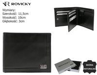 Portfel męski skórzany PC-107-NBAR Black