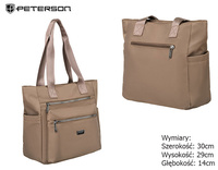 Women's shopper bag PTN CTY-06 Beige