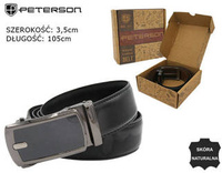 Pasek PU+skóra 35 mm PTN AB35-105-02-PUL BLACK