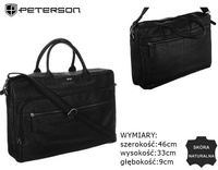 Torba skórzana PETERSON PTN LAP-513-NDM