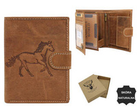 Leather wallet with an embossed image of a horse RFID ALWAYS WILD N4L-CHM