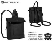 Plecak skórzany PETERSON PTN PLE-369-SNC