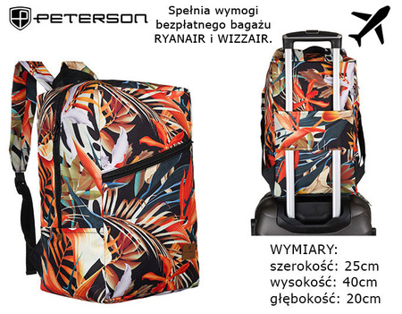 PETERSON PTN PLEC water repellent fabric backpack