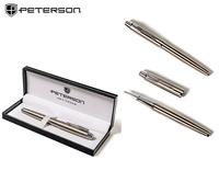 Pen with Cap in Gift Box Peterson PTN 222 Silver-Silver