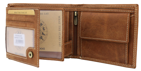 Men's leather wallet N992-CHM-LEO Cognac