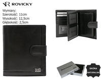 Portfel męski skórzany PC-106L-NBAR Black