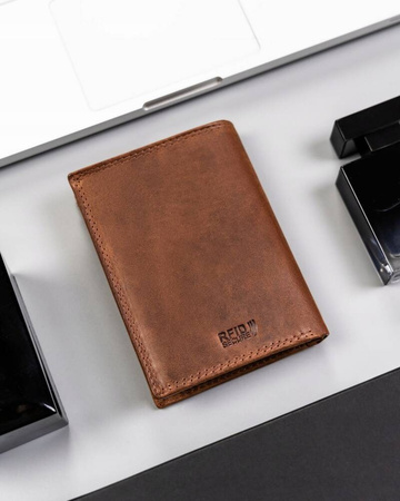 Men’s Gift Set: Nubuck Leather Wallet and Keychain PETERSON PTN SET-M-N4-CHM