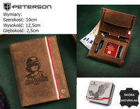 PETERSON PTN 317PW-04 2-1-4 RFID leather wallet