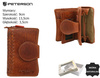 Women's wallet made of natural leather PTN WD1-VLCN Cognac