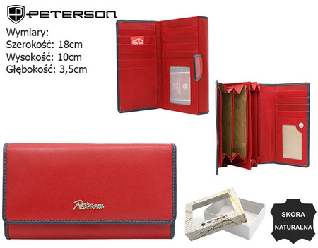 PTN KA-24 Red+Navy Leather Wallet