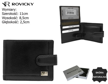 Portfel męski skórzany CPR-021L-BAR Black