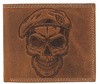 Portfel skórzany RFID ALWAYS WILD N992-CHM Skull Cognac