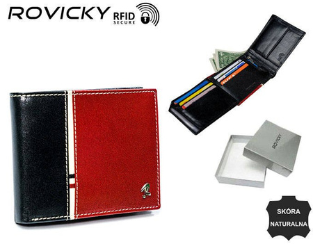 Portfel skórzany RFID ROVICKY 324-RBA-D
