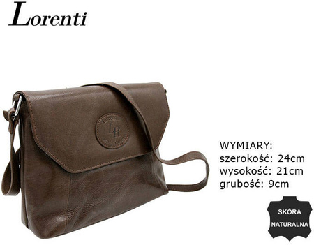 Women's leather handbag LR-TSL-08-GVT BROWN