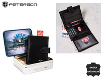 Leather wallet RFID PETERSON PTN 333Z 2-1-1